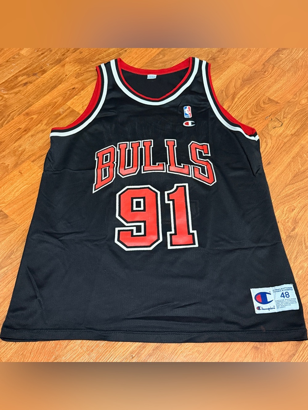 Champion OG Chicago Bulls #91 NBA Jersey Dennis Rodman size 48 X-Large